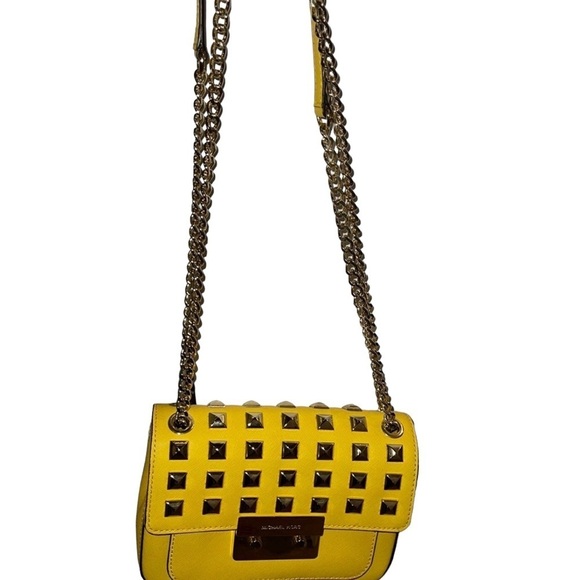 Michael Kors Yellow Studded Crossbody - Picture 3 of 5
